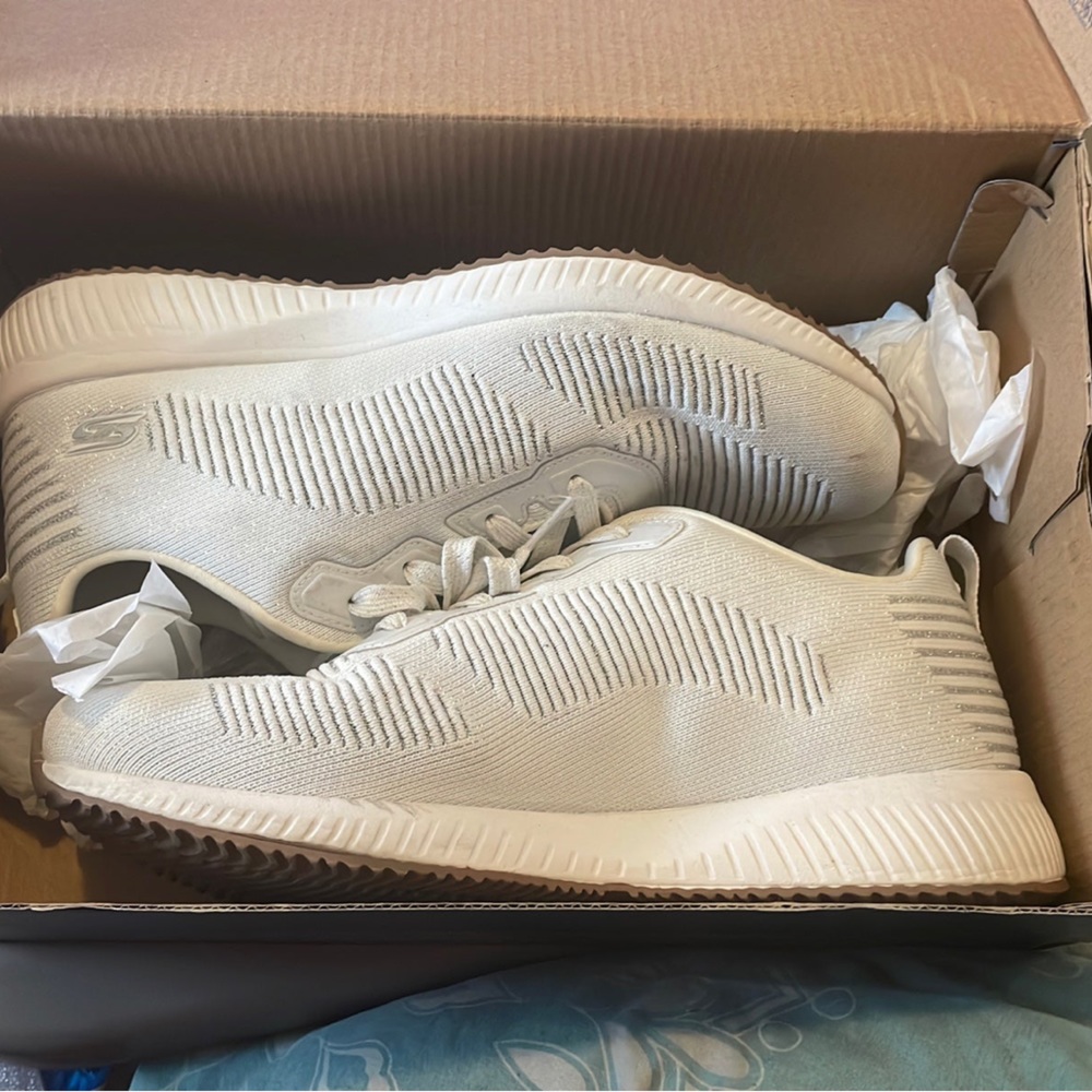 Women’s White Skechers Sneakers